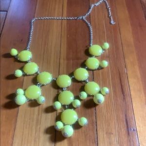 Bright yellow bead necklace